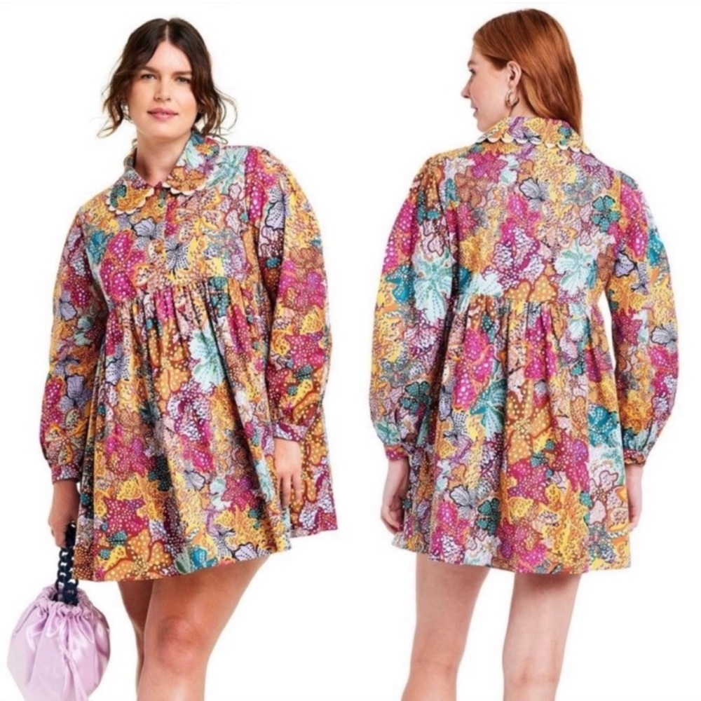 Kika Vargas x Target Printed Long Sleeve Mini Dress